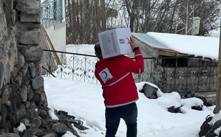 Kızılay’dan Kar ve Kışa Rağmen Anlamlı Destek: Engelli Ailenin Yanında Oldular