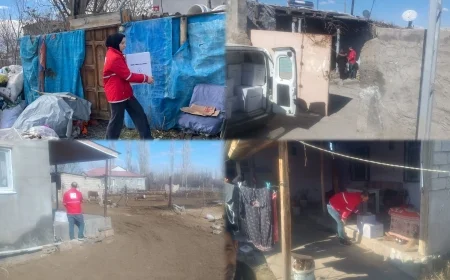 Iğdır’da Kızılay’dan İhtiyaç Sahibi Aileye Ziyaret