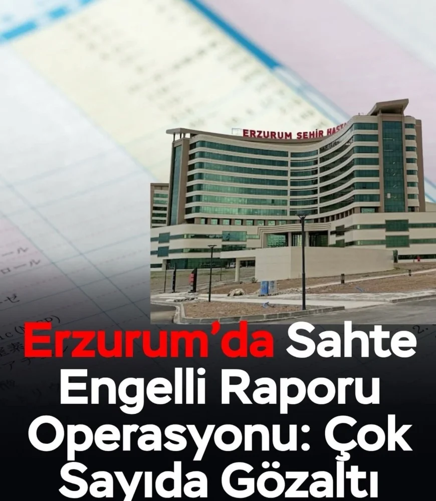 Erzurum’da Sahte Engelli Raporu Operasyonu: Çok Sayıda Gözaltı