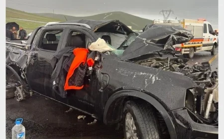 Iğdır Valiliği Koruma Aracı Kars’ın Digor ilçesinde kaza geçirdi